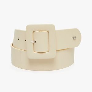 Weekend MaxMara Nappa Leather Belt Size M Ivory